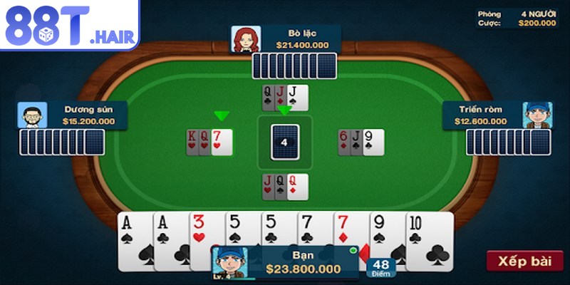 Số điểm chơi phỏm sẽ được tính dựa trên quy luật có sẵn